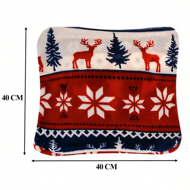 Gruby Koc Świąteczny Miękki Narzuta 2 Poszewki Ciepły na Prezent 160x200 cm 19