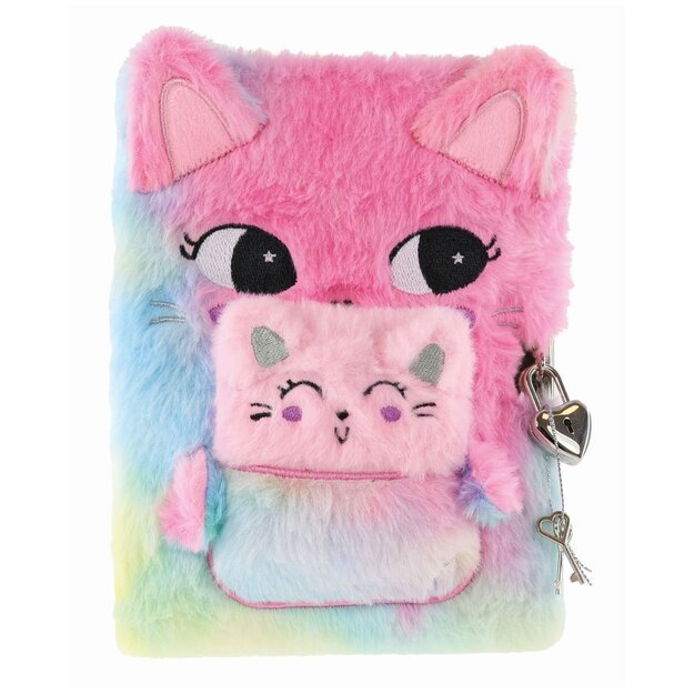 Tinka - Plush Diary - Cat w. baby (8-802162)