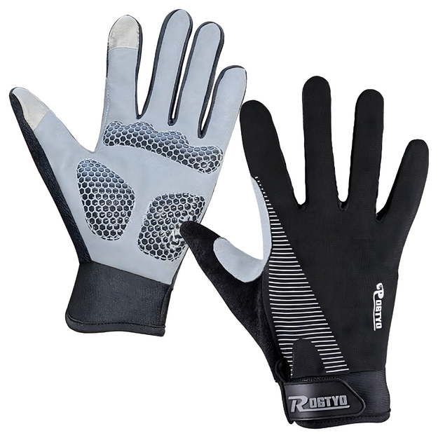 Pilna pieskāriena ziemas sporta riteņbraukšanas cimdi skriešanas velosipēdam XL