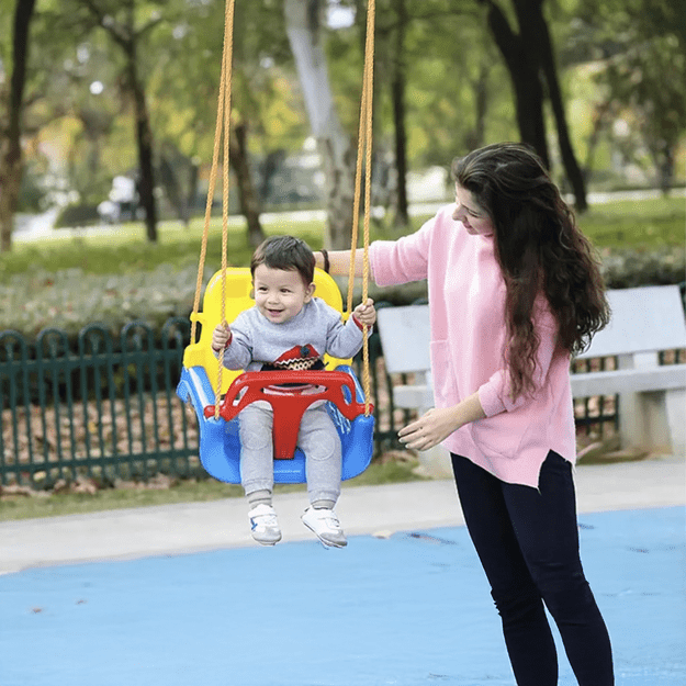 3-ühes ämbrikiik seljatoega aiale lastele reguleeritav kiiktool