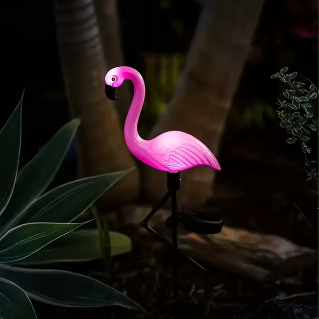 3x Saules Dārza Lampas Dekoratīvas Flamingo LED Dekorācijas