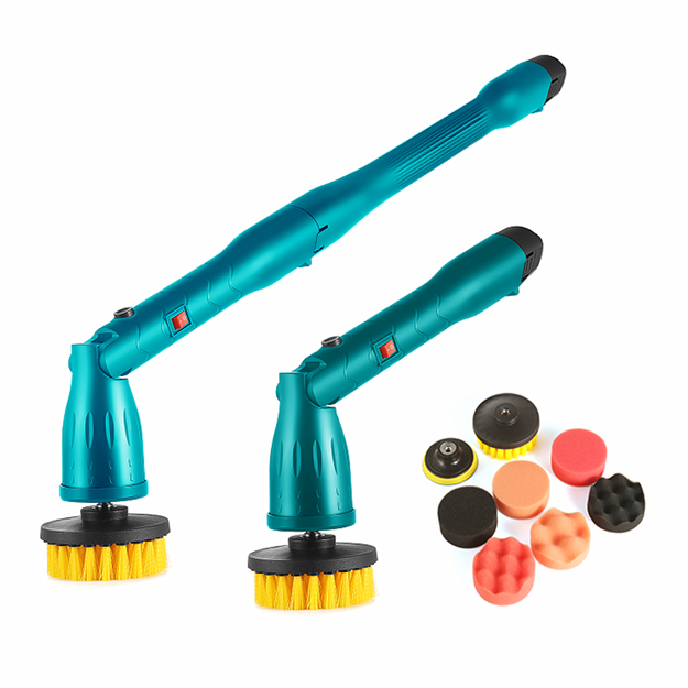 Elektriskā rotējošā tīrīšanas birste grīdām, logiem un sienām, uzlādējama