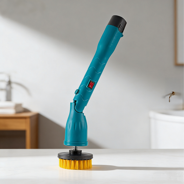 Elektriskā rotējošā tīrīšanas birste grīdām, logiem un sienām, uzlādējama