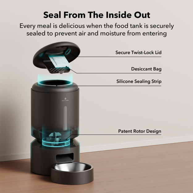 Petlibro - Granary WiFi Feeder - Black - 5-liter