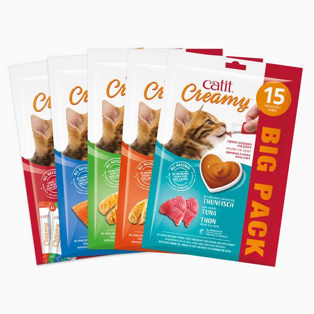 Catit - Creamy Premium Treat for Cats - Chicken - Multi Pack (15x10g)