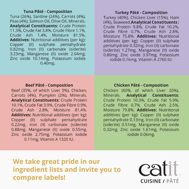 Catit - Cuisine Premium Wet Food for Cats - Tuna Pâté with Sardines - 95 g