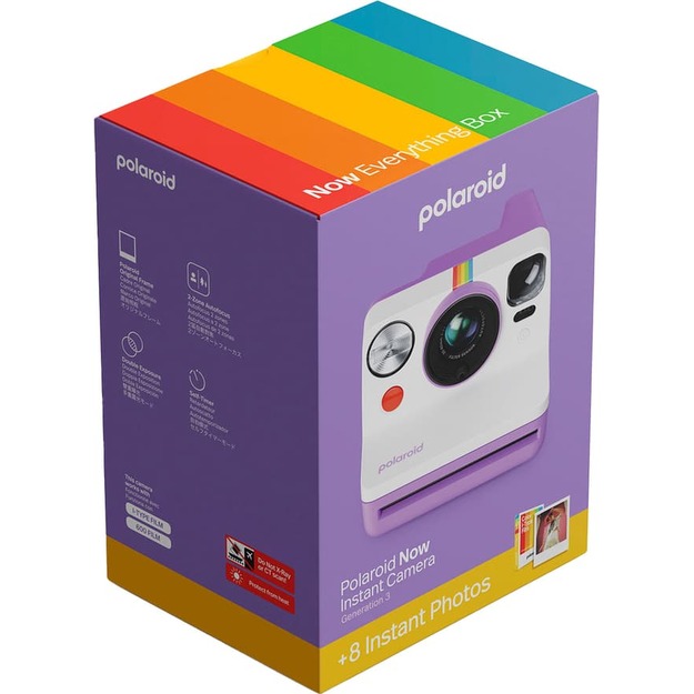 Polaroid - Now Gen 3 Purple Bundle With Color Film (8 photos)