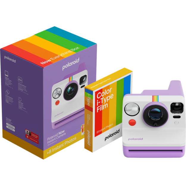 Polaroid - Now Gen 3 Purple Bundle With Color Film (8 photos)