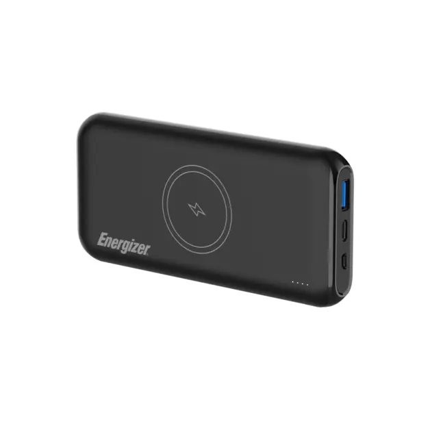 Energizer - 10K Wireless & PD 20W Fast Charge Power Bank - 10000mAh - Black