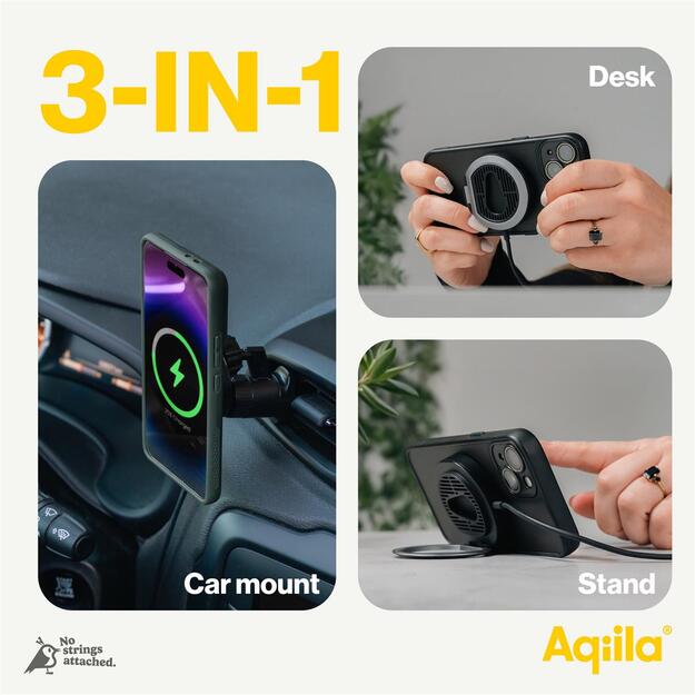 Aqiila - Chargebird QC1 - Qi2 Wireless Charger 3in1