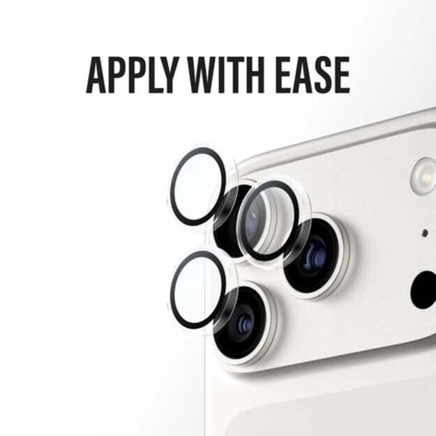 PanzerGlass - Hoops Transparent Camera Lens Protector iPhone 17 Pro - iPhone 17 Pro Max - iPhone 16 Pro - 16 Pro Max - Transparent