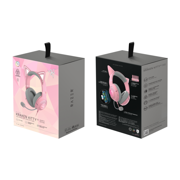 Razer - Kraken Kitty V2 - Quartz