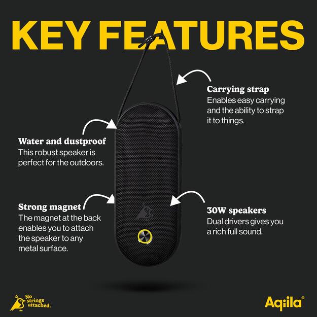 Aqiila - Soundbird CM - Portable speaker with magnetic back