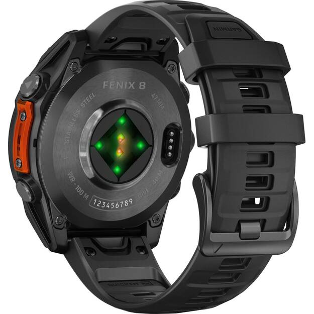 Garmin - Fenix 8 47mm Amoled Sapphire Carbon Grey