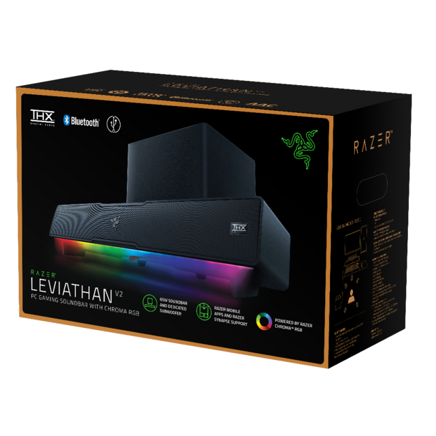 Razer - LEVIATHAN V2 - PC Gaming 7.1 surround Soundbar