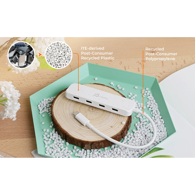 J5create - Eco-Friendly USB-C To 4-Port Type-C Gen 2 Hub