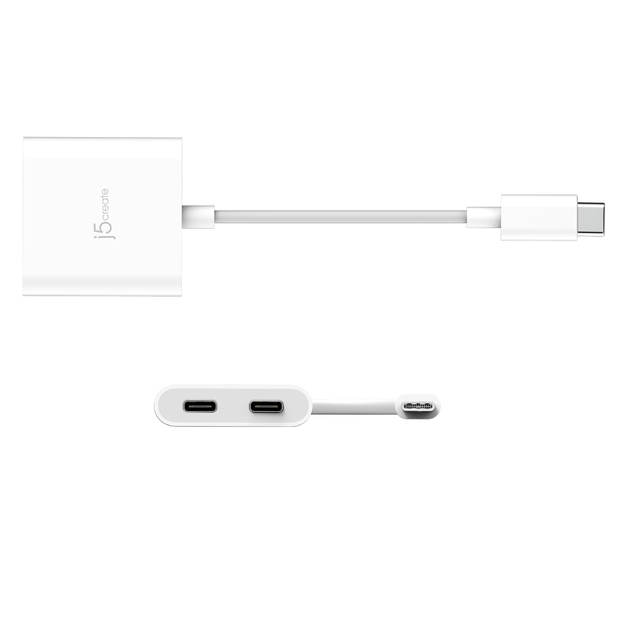 J5create - USB-C To Dual USB-C With Video Or Power Delivery