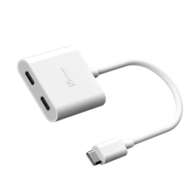 J5create - USB-C To Dual USB-C With Video Or Power Delivery