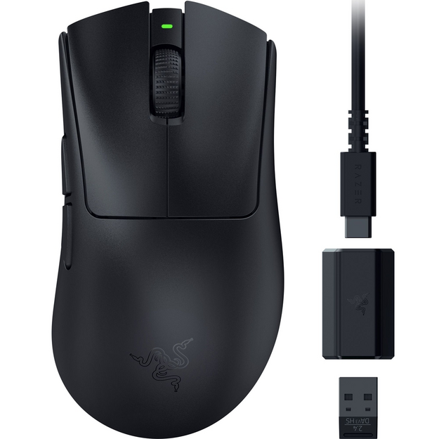Razer - Deathadder V3 Hyperspeed Gaming Mouse - Black