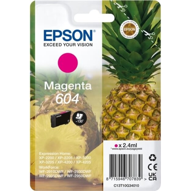 Epson - T604 Magenta Ink Cartdridge (C13T10G34010)