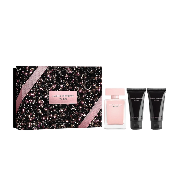 Narciso Rodriguez - Gift Set - For her EdP 50 ml + Body lotion 50 ml + Shower gel 50 ml