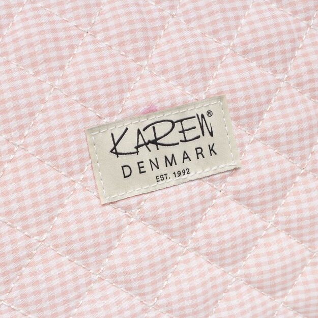 Karen - Large toiletry bag - Pink-checkered quilt