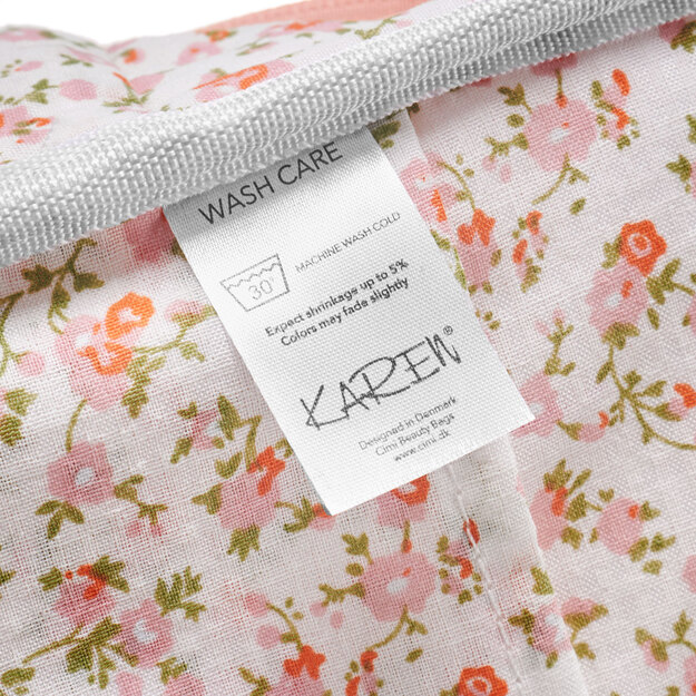 Karen - Large toiletry bag - Pink-checkered quilt