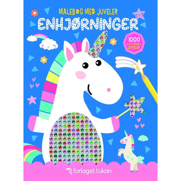 Coloring Book with Jewels: Unicorns
