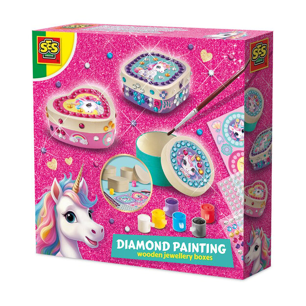 SES Creative - Diamond Painting Unicorn Jewellery Boxes - (S14138)
