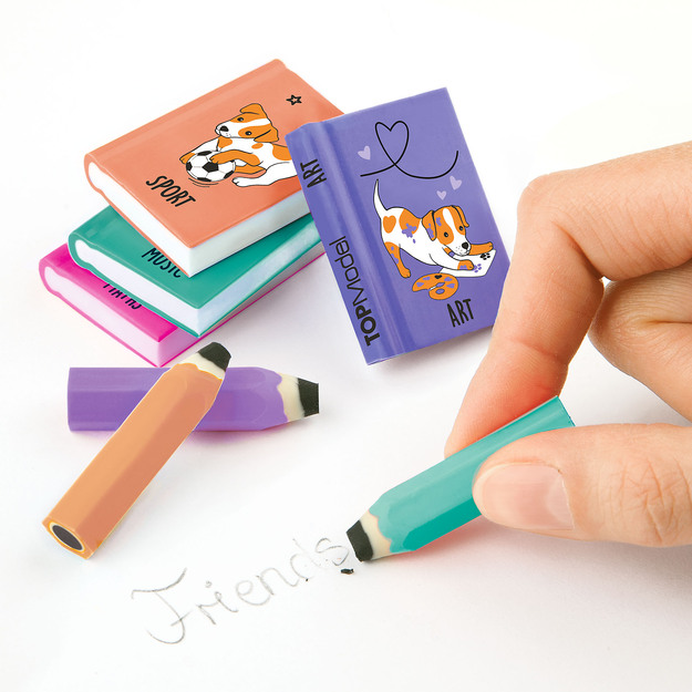 Topmodel - TOPModel Eraser Set - Mini School Books & Pencils (0412443)