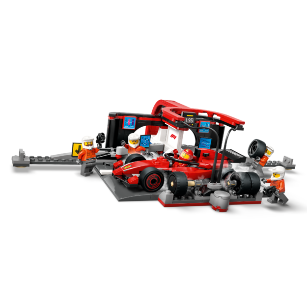 LEGO - LEGO City - F1® Pit Stop & Pit Crew with Ferrari Car (60443)