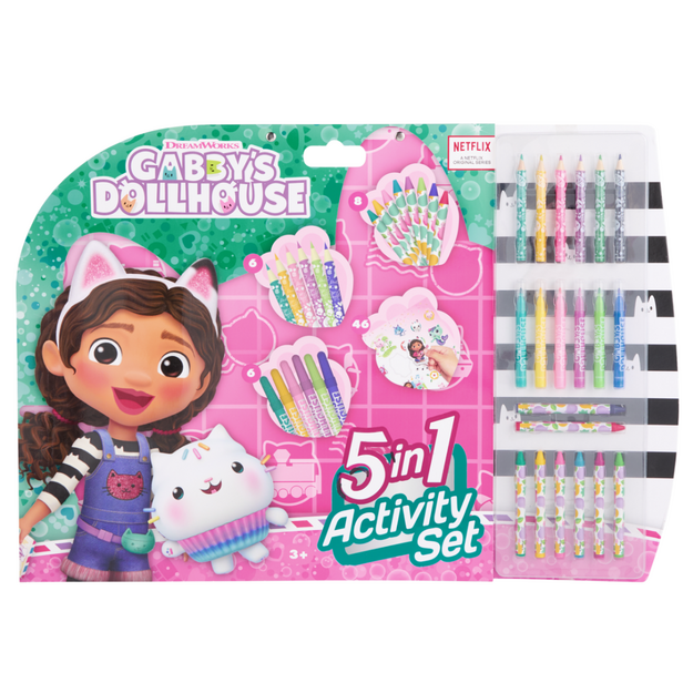 Gabby’s Dollhouse - 5-in-1 Coloring & Activity Set (GD24306)