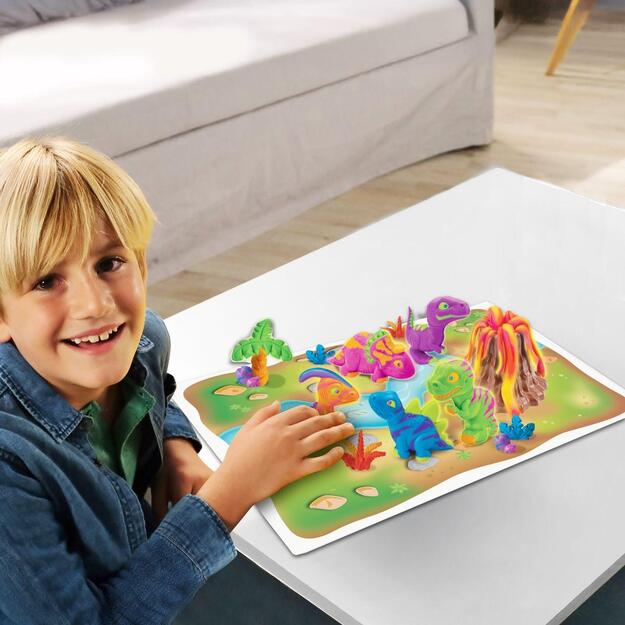 Cra-Z-Art - Softee Dough Dino Neon Dough Set (CRDOUGH11)