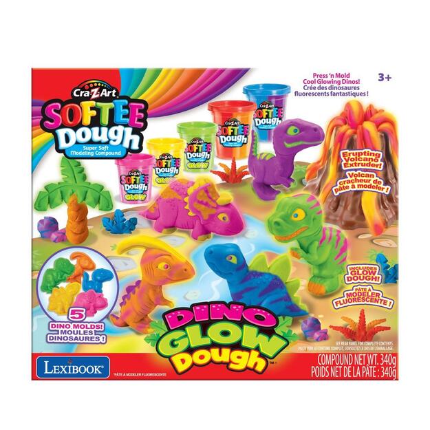 Cra-Z-Art - Softee Dough Dino Neon Dough Set (CRDOUGH11)