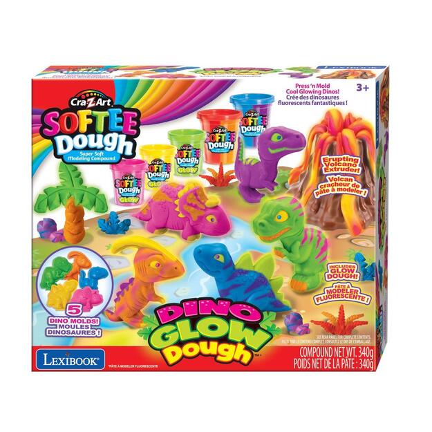 Cra-Z-Art - Softee Dough Dino Neon Dough Set (CRDOUGH11)