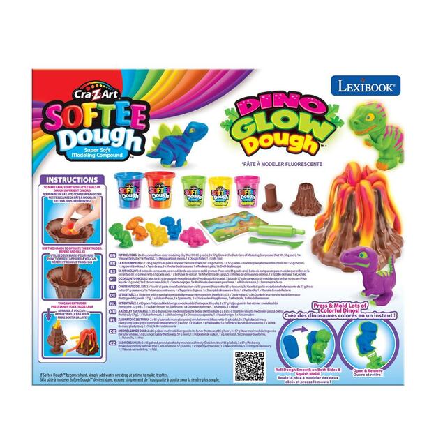 Cra-Z-Art - Softee Dough Dino Neon Dough Set (CRDOUGH11)