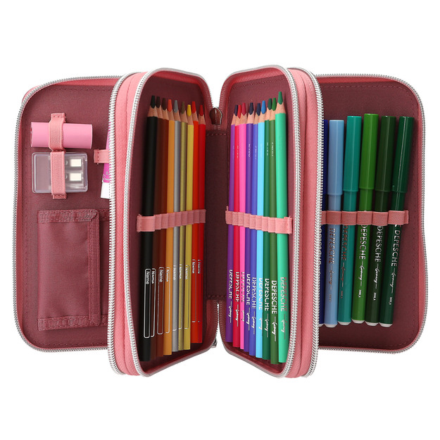 Miss Melody - Triple Pencil Case LED - Rust-colored