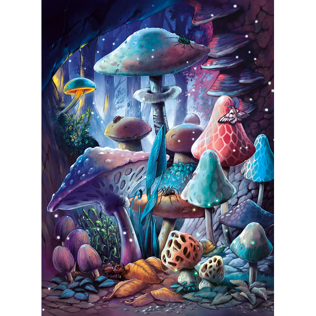 Ravensburger - Moonlight Mushrooms 500p glow (12001386)