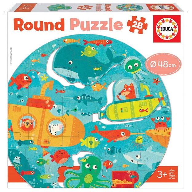 Educa - Round Puzzle, Under the Sea (80-18907)