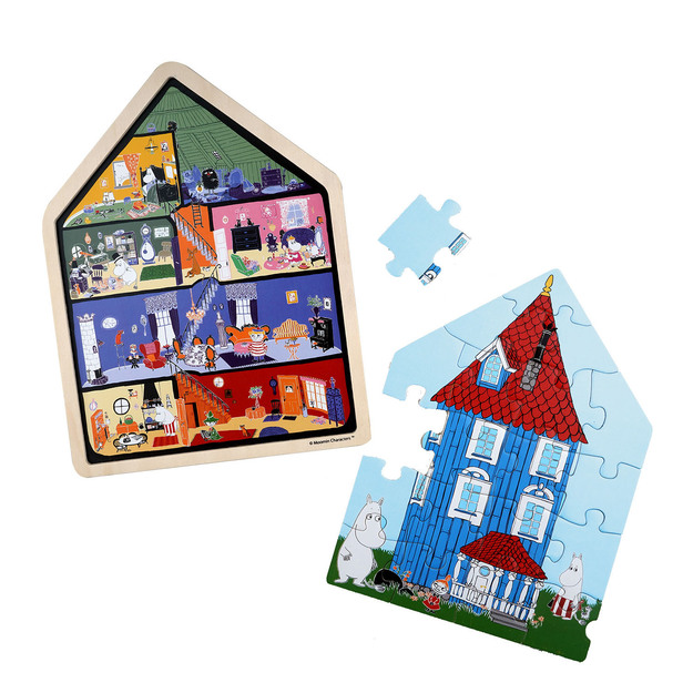 Moomin - Puzzle 19 Pcs Wooden Framed Puzzle House (800075)