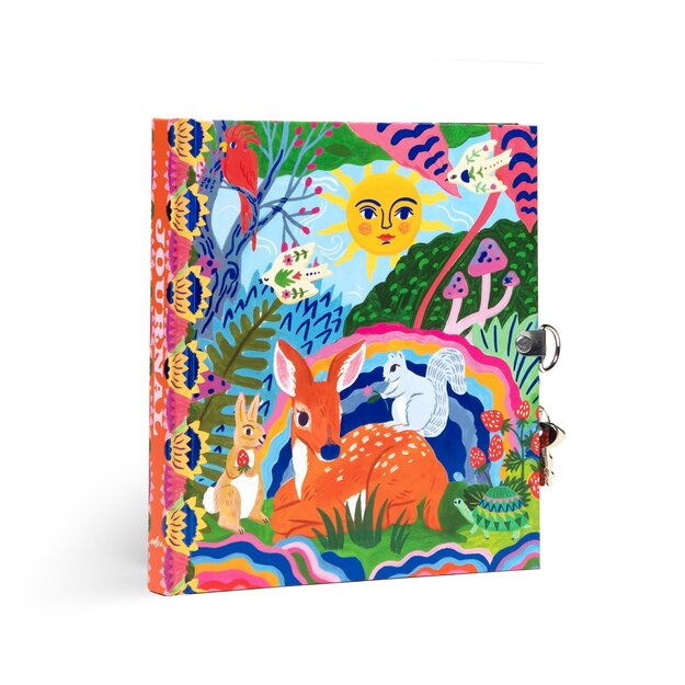 Eeboo - Diary with Lock - Fawn & Sun (EBLD835)