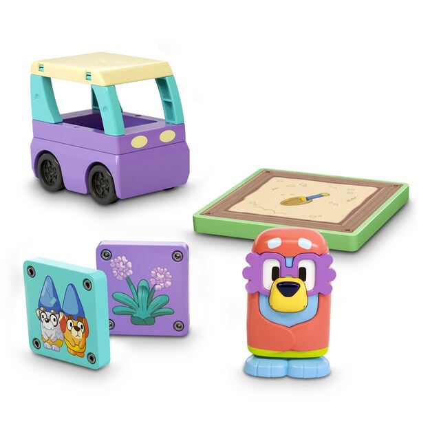Tile Town - Bluey Magnetiske Mini Legesæt - Granny Janet  Tile Set