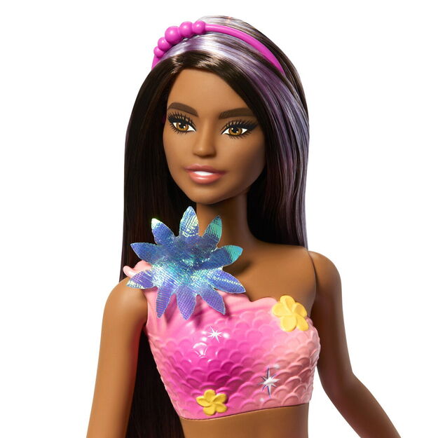 Barbie - Blooming Magic Black Mermaid Doll (JDM73)