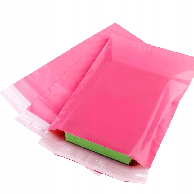 KURJERA POLI MAISINI ROZĀ TUMŠI ROZĀ FUKSIJAS KRĀSĀ 500x600 ĻOTI LIELI 50 GAB.