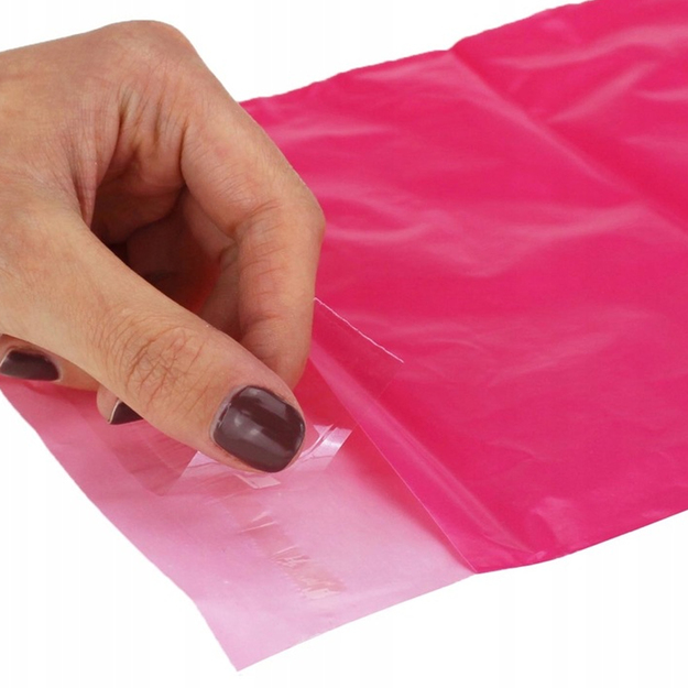 KURJERA POLI MAISINI ROZĀ TUMŠI ROZĀ FUKSIJAS KRĀSĀ 500x600 ĻOTI LIELI 50 GAB.