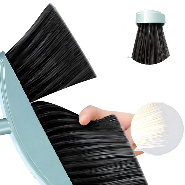 CLEANING SET BRUSH DUST PAN STICK WINDOW CLEANER LAZY