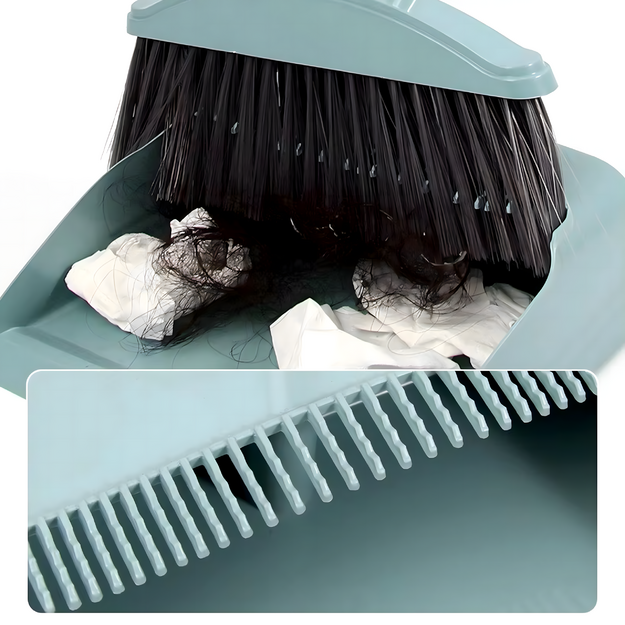 CLEANING SET BRUSH DUST PAN STICK WINDOW CLEANER LAZY