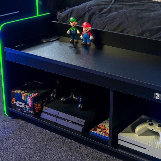 Xrocker Electra Tv Media Cabinet - Black With Black Led