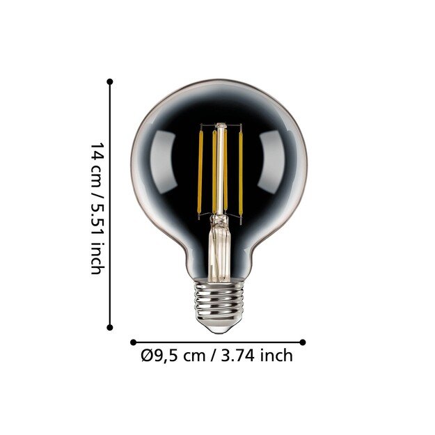 EGLO - E27 G95, clear - Warm white - Zigbee, Bluetoot 4