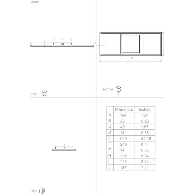 EGLO - Calagrano-Z ceiling lamp black L64 - RGB + TW - Zigbee, Bluetooth 3